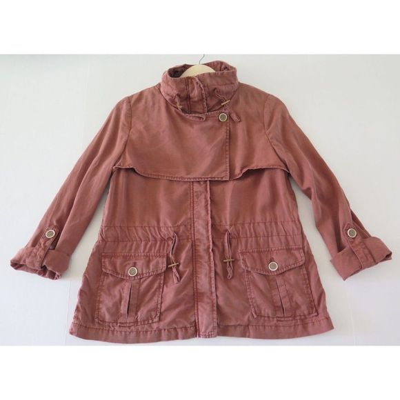 Cartonnier Anthropologie Women's Sz 4 Rust Brown Tencel Jacket Blazer - Picture 5 of 12